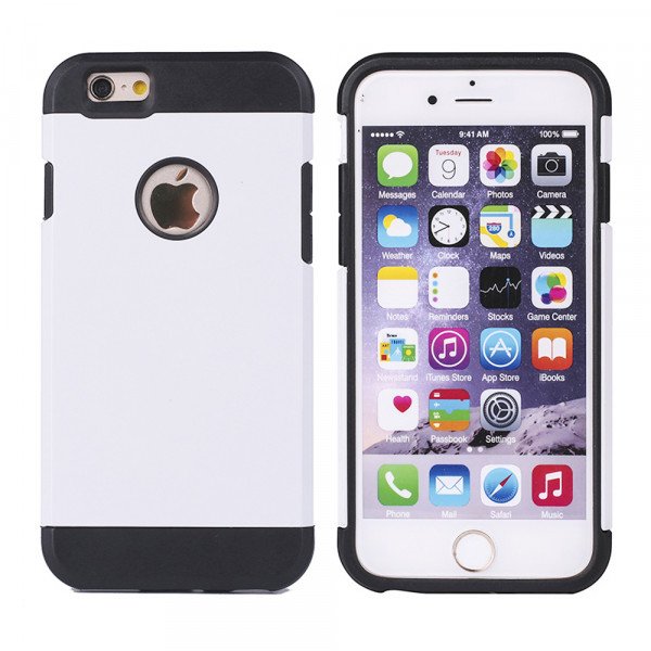 Wholesale iPhone 5S 5 Slim Fit Armor Hybrid Case (White)